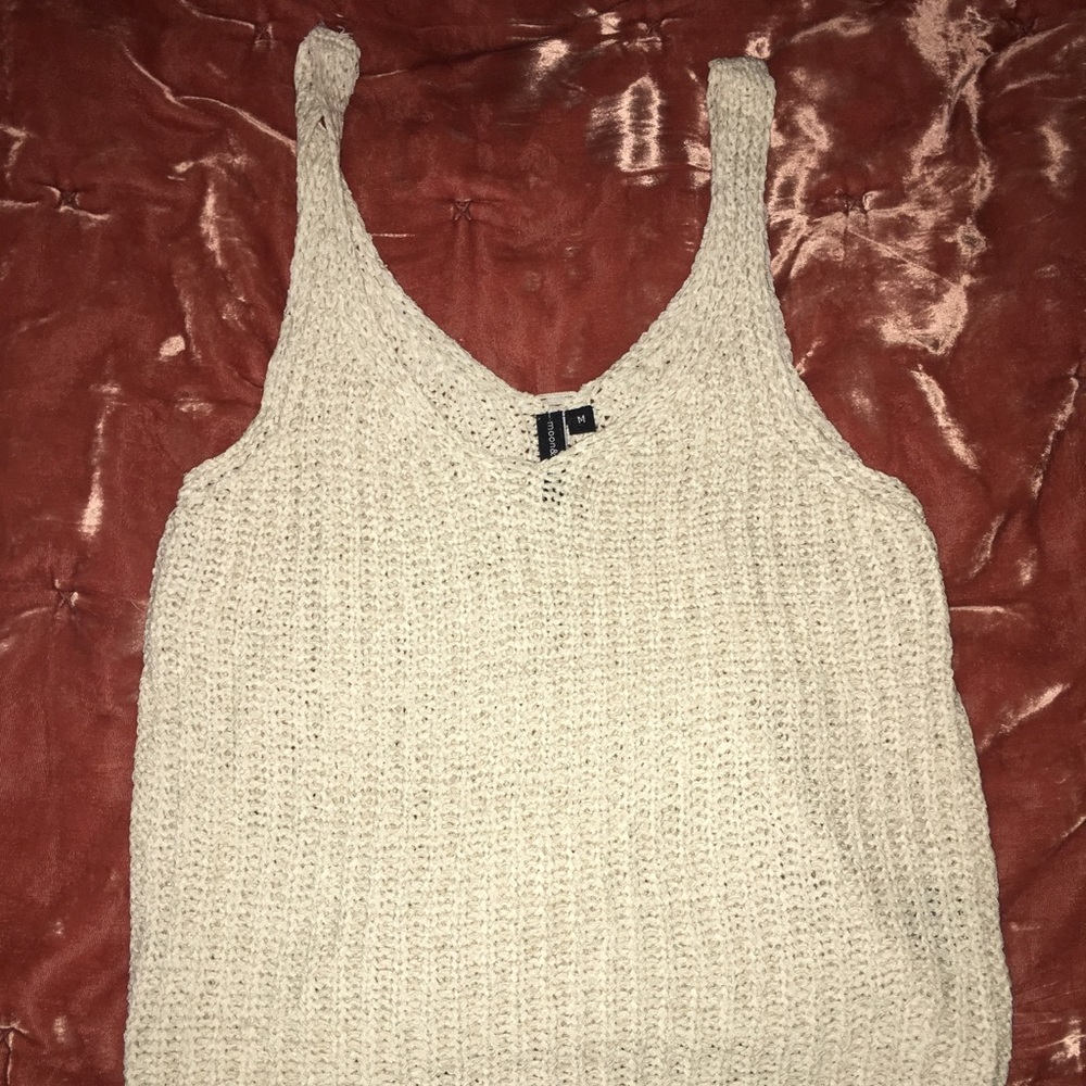 A knitted tank top.